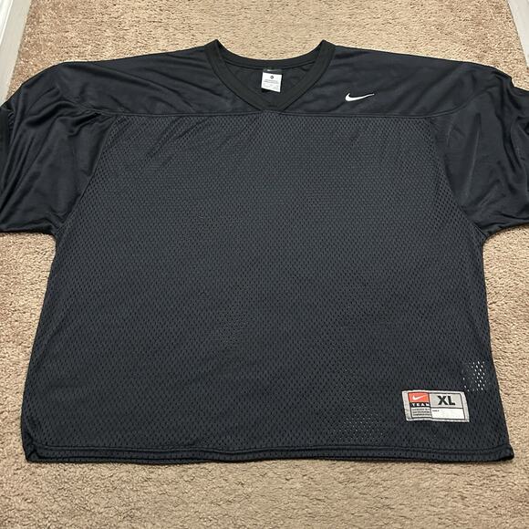 Nike NFL Black Football Jersey Mesh Blank Team Issued XL Mens - Picture 1 of 7